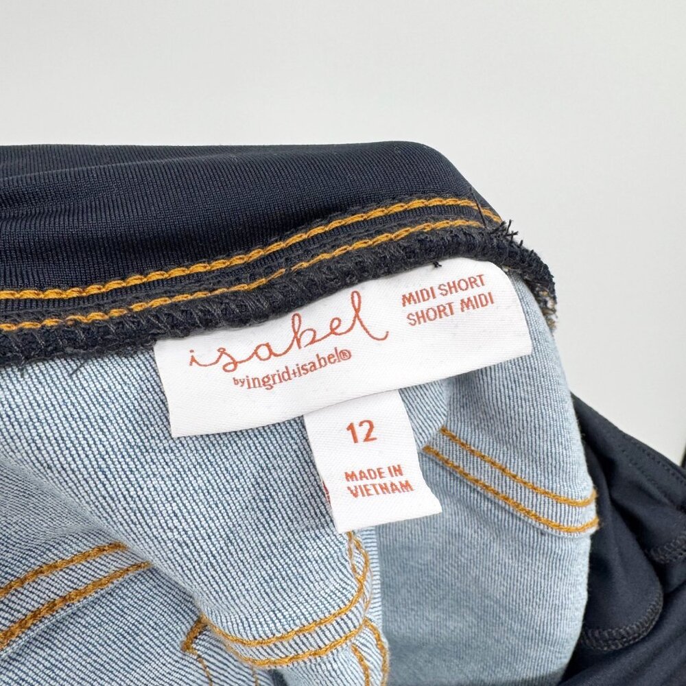 NEW Over Belly Midi Maternity Jean Shorts - Isabel Maternity by Ingrid & Isabel - Picture 8 of 10